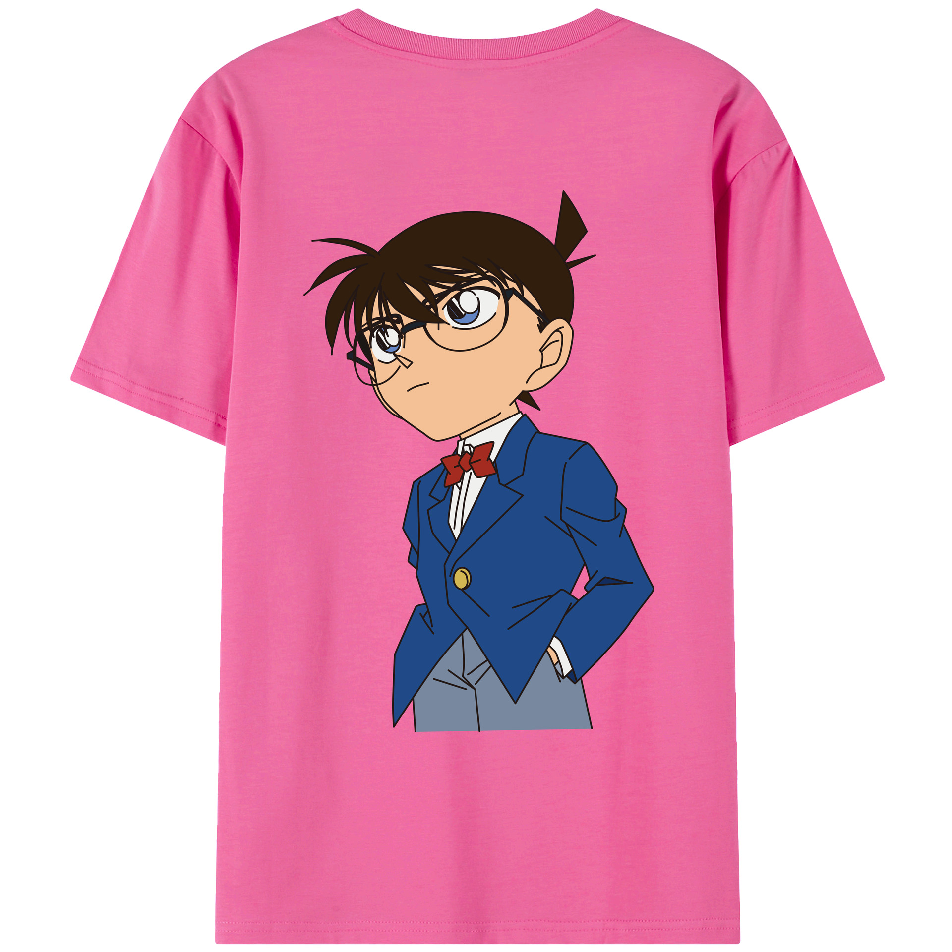 （画像用） 名探偵コナン 江戸川 コナン Detective Conan Conan Edogawa レディース半袖Tシャツ(バックプリント)